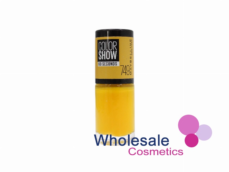 8 x Maybelline Colorshow 60 Seconds Nail Polish NO BARCODE - 749 ELECTRIC YELLOW