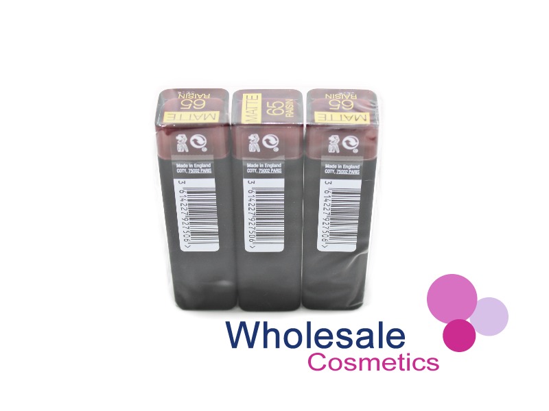 9 x Max Factor Colour Elixir Velvet Matte Lipsticks - 65 RAISIN