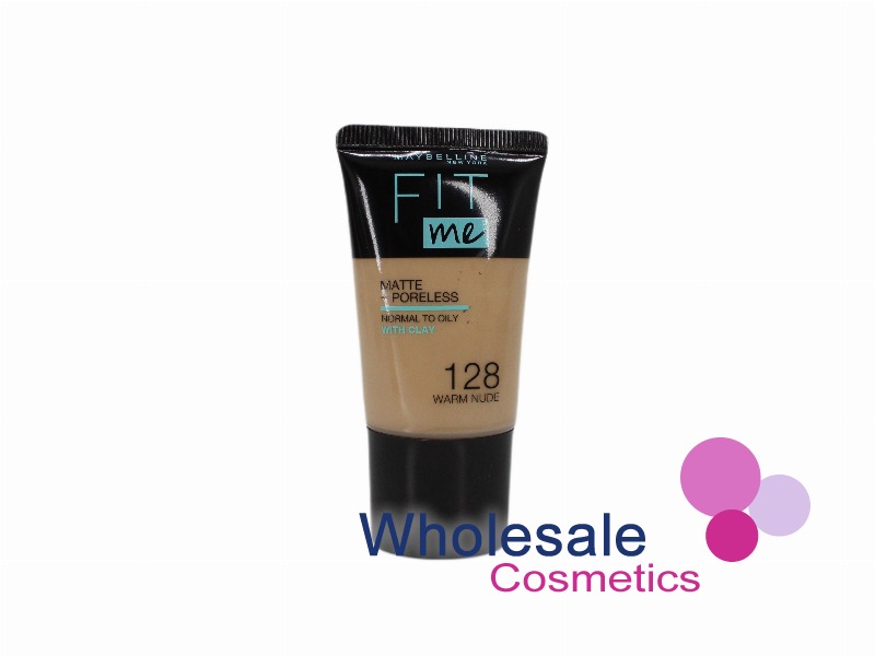 6 x Maybelline Fit Me Matte & Poreless Liquid Foundation 18ml - 128 WARM NUDE