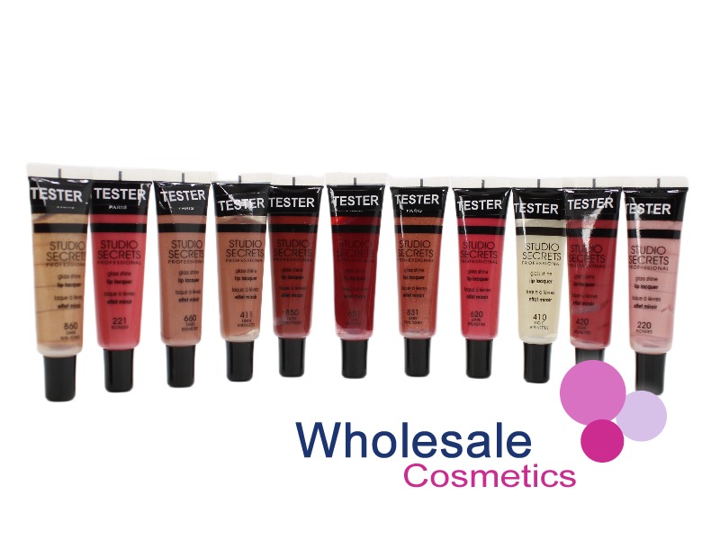 12 x L'Oreal Studio Secrets Ultra-Glossy Lip Lacquer TESTER STOCK - ASSORTED