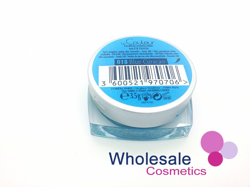 12 x L'Oreal Color Infallible Eyes 24Hr Powder Eyeshadow - 018 BLUE CURACAO