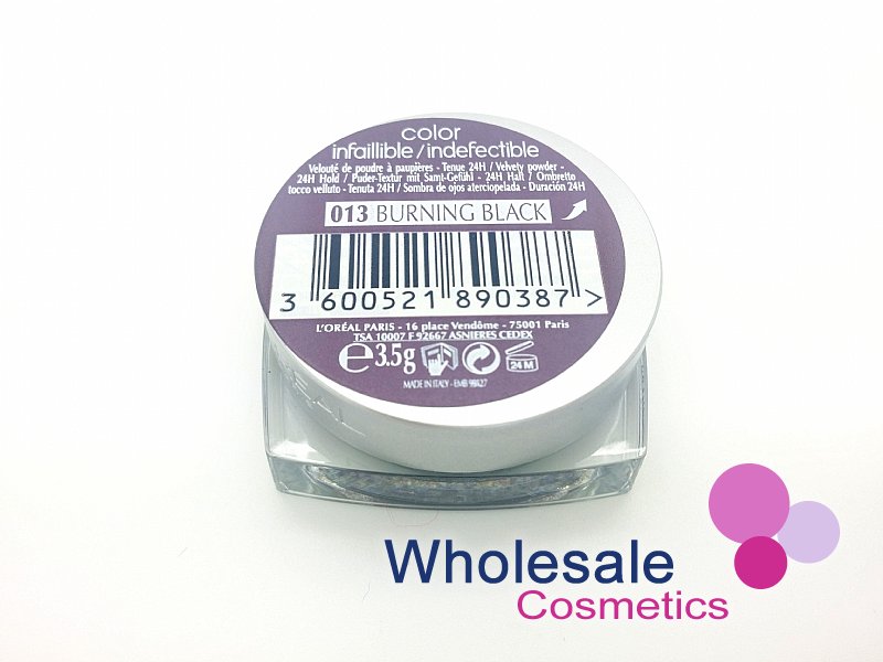 10 x L'Oreal Color Infallible Eyes 24Hr Powder Eyeshadow - 013 BURNING BLACK
