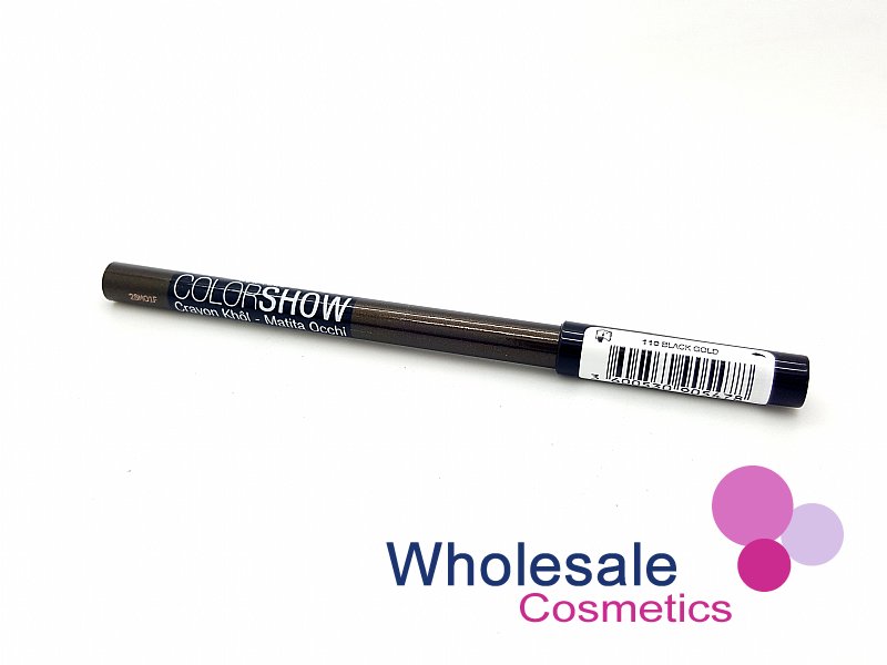 12 x Maybelline Colorshow Crayon Khol Eye Pencil - BLACK GOLD