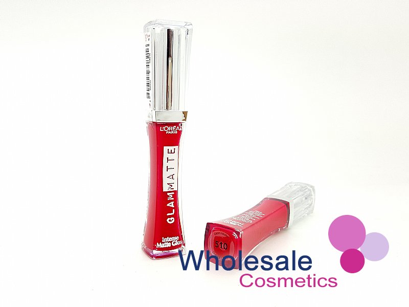 9 x L'Oreal Glam Intense Matte Lip Gloss - 510 CHERRY CROP