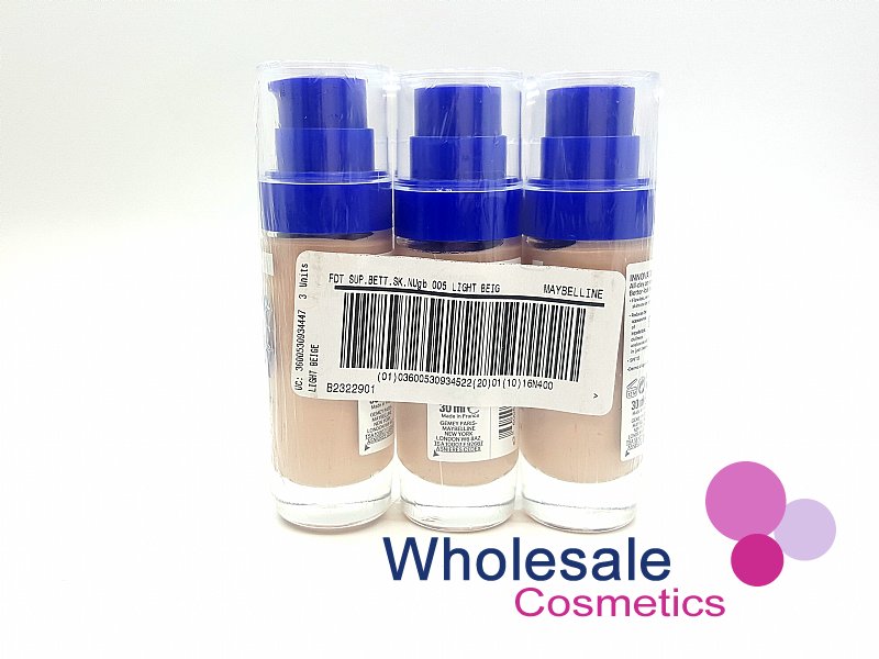 6 x Maybelline Superstay BetterSkin Skin-Transforming Foundation - 05 LIGHT BEIGE