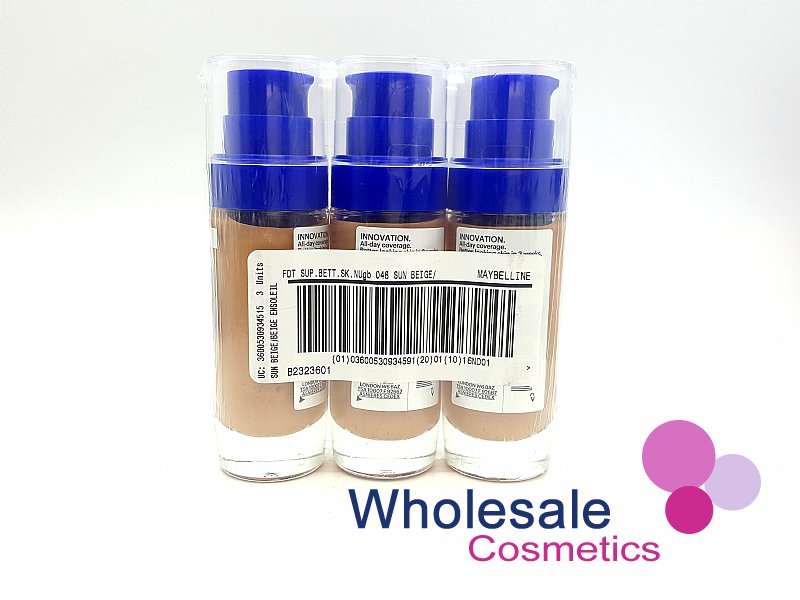 6 x Maybelline Superstay BetterSkin Skin-Transforming Foundation - 48 SUN BEIGE
