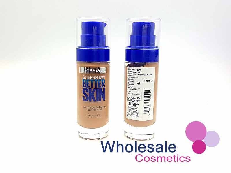 6 x Maybelline Superstay BetterSkin Skin-Transforming Foundation - 48 SUN BEIGE