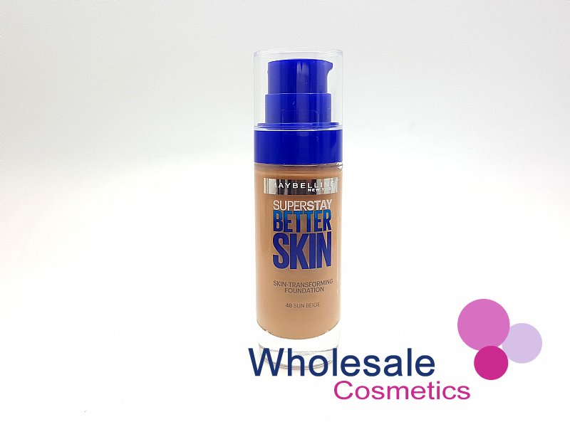 6 x Maybelline Superstay BetterSkin Skin-Transforming Foundation - 48 SUN BEIGE