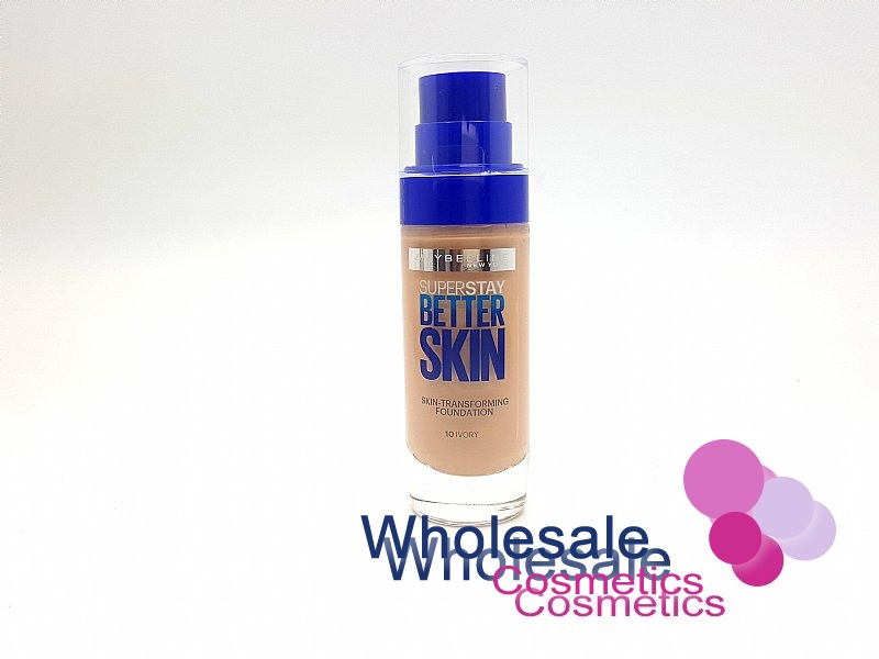 54 x Maybelline Superstay BetterSkin Skin-Transforming Foundation FULL CASE - 10 IVORY