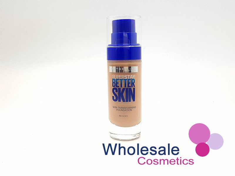 6 x Maybelline Superstay BetterSkin Skin-Transforming Foundation - 10 IVORY