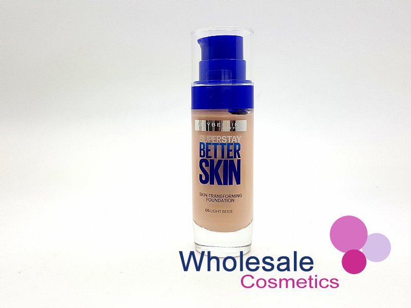 6 x Maybelline Superstay BetterSkin Skin-Transforming Foundation - 05 LIGHT BEIGE