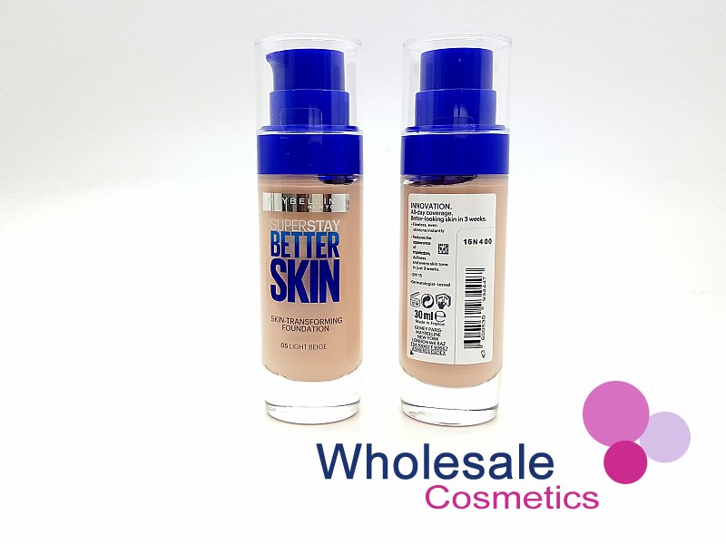 6 x Maybelline Superstay BetterSkin Skin-Transforming Foundation - 05 LIGHT BEIGE
