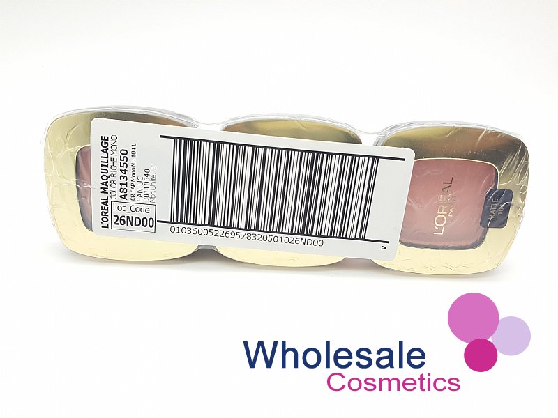 6 x L'Oreal Color Riche L'Ombre Pure Eyeshadow - 104 LA VIE EN ROSE