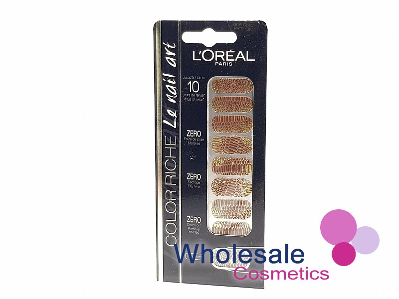 9 x L'Oreal Color Riche Le Nail Art Stickers - 006 CHIC PYTHON