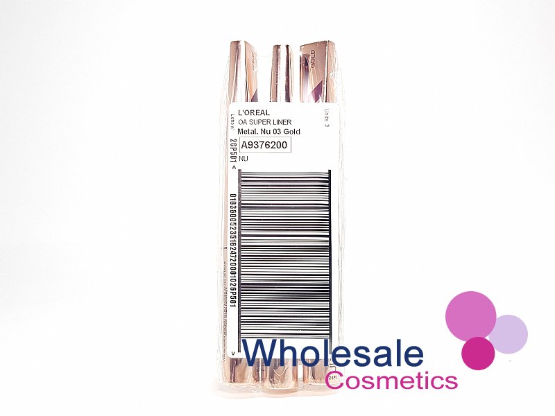 12 x L'Oreal SuperLiner Ultra Precision Merry Metals Eyeliner - 03 Gold