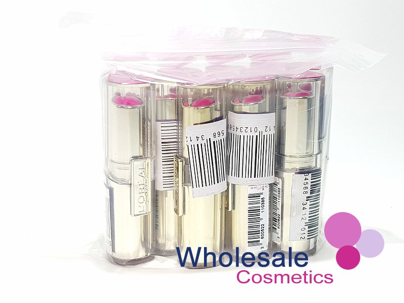 12 x L'Oreal Rouge Caresse Lipsticks - 07 CHEEKY MAGENTA