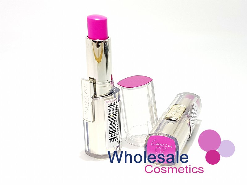 12 x L'Oreal Rouge Caresse Lipsticks - 07 CHEEKY MAGENTA