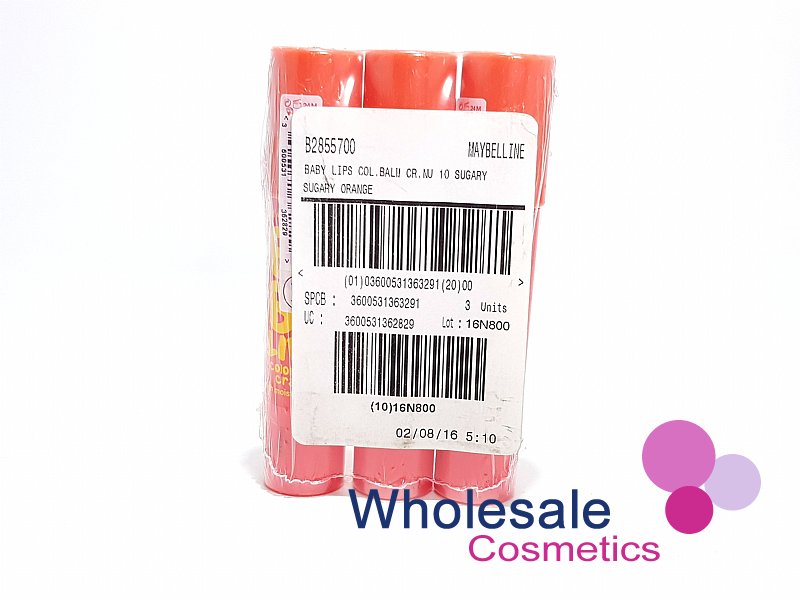 12 x Maybelline Baby Lips Color Crayon - 010 SUGARY ORANGE