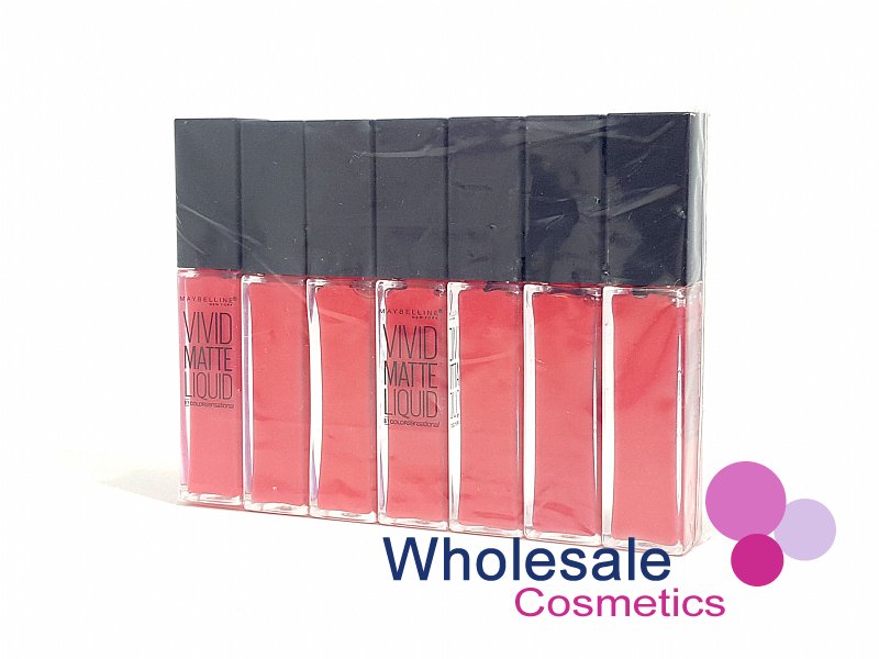 9 x Maybelline Vivid Matte Liquid Lip Gloss - 20 CORAL COURAGE