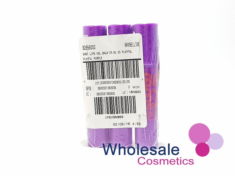 9 x Maybelline Baby Lips Color Crayon - 025 PLAYFUL PURPLE