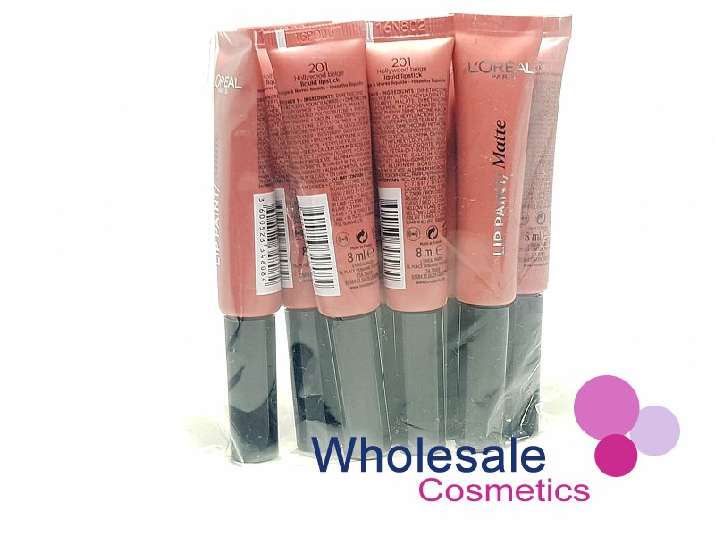 8 x L'Oreal Infallible Nudist Matte Lip Paint - 201 HOLYWOOD BEIGE