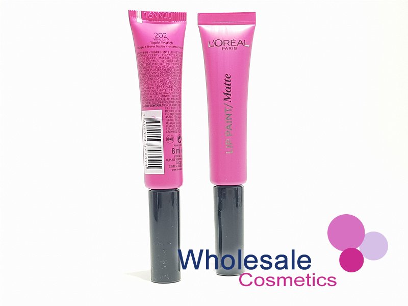 8 x L'Oreal Infallible Nudist Matte Lip Paint - 202 KING PINK