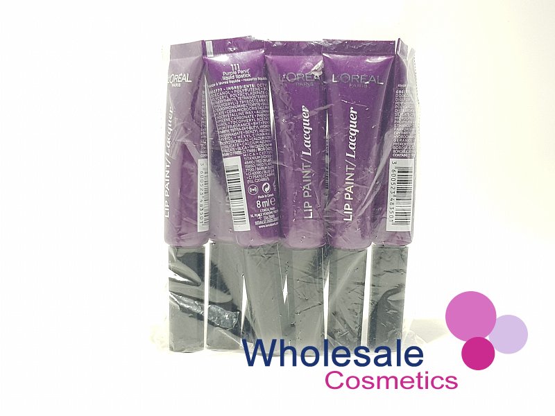 8 x L'Oreal Infallible Lip Paint Lacquer - 111 PURPLE PANIC