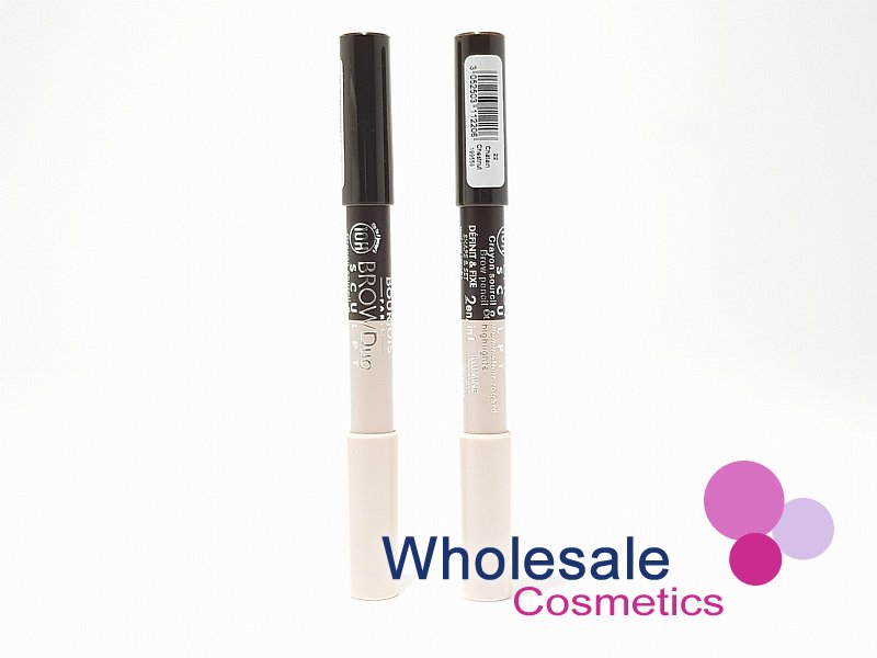 9 x Bourjois Brow Duo Sculpt Brow Pencil & Highlighter - 22 CHESTNUT