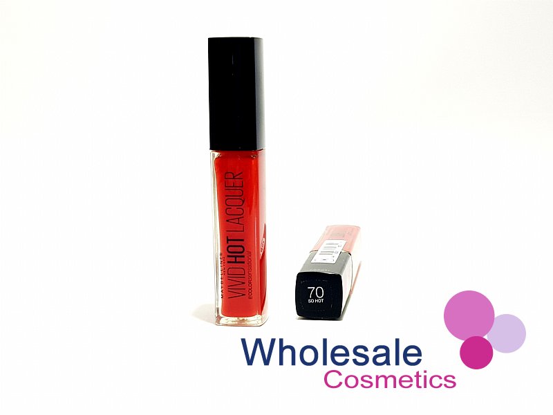 6 x Maybelline Vivid Hot Lacquer Lip Gloss - 70 SO HOT