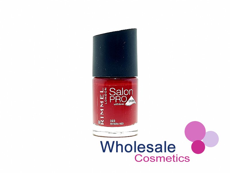 8 x Rimmel Salon Pro Nail Polish - 323 RIVIERA RED