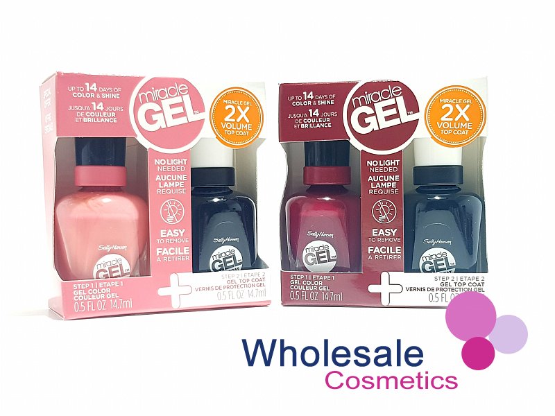 3 x Sally Hansen Miracle Gel Duo Nail Kit - ASSORTED