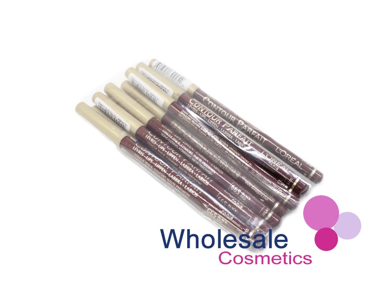 12 x L'Oreal Contour Parfait Lip Pencil - 665 BLACK RED