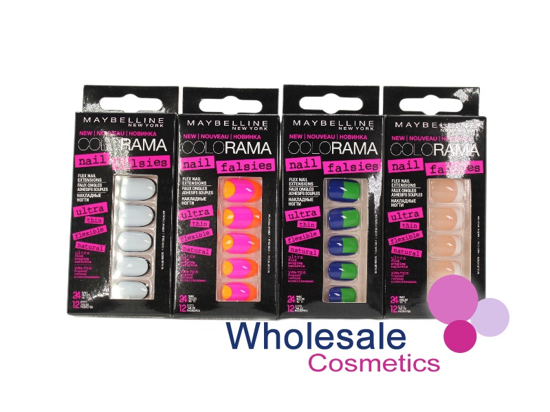 12 x Maybelline Colorama Nail Falsies False Nails - ASSORTED