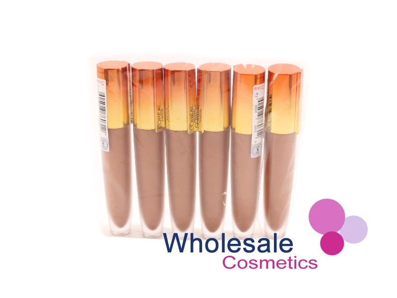 6 x L'oreal Rouge Signature Metallic Liquid Lipstick (Gold Top) - 201 I STUPEFY