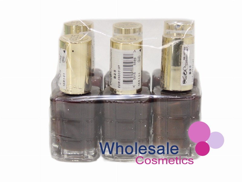 6 x L'Oreal Color Riche Nail Polish - B25 CUIR CHOCOLAT