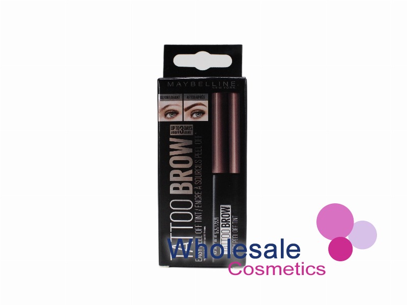 3 x Maybelline Tattoo Brow Longlasting Peel Off Gel Tint - DARK BROWN