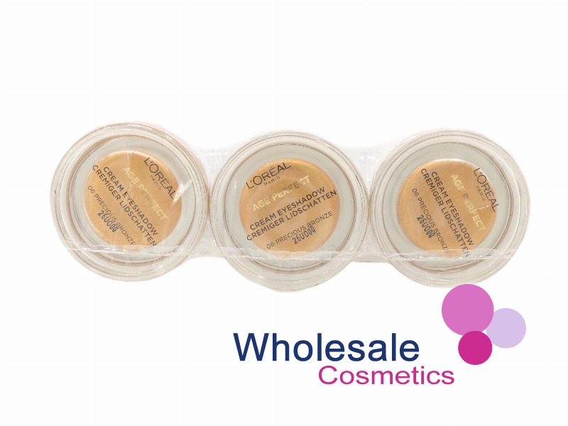 6 x L'Oreal Paris Age Perfect Cream Eyeshadow - 06 PRECIOUS BRONZE