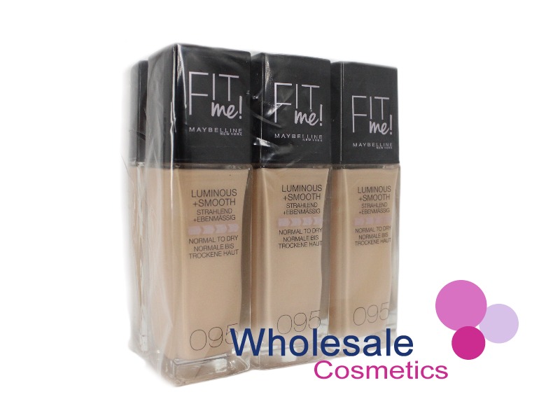 6 x Maybelline Fit Me Luminous and Smooth Foundation - 095 FAIR PORCELAIN
