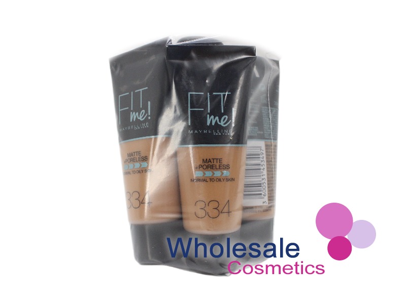 6 x Maybelline Fit Me Matte & Poreless Liquid Foundation - 334 WARM TAN