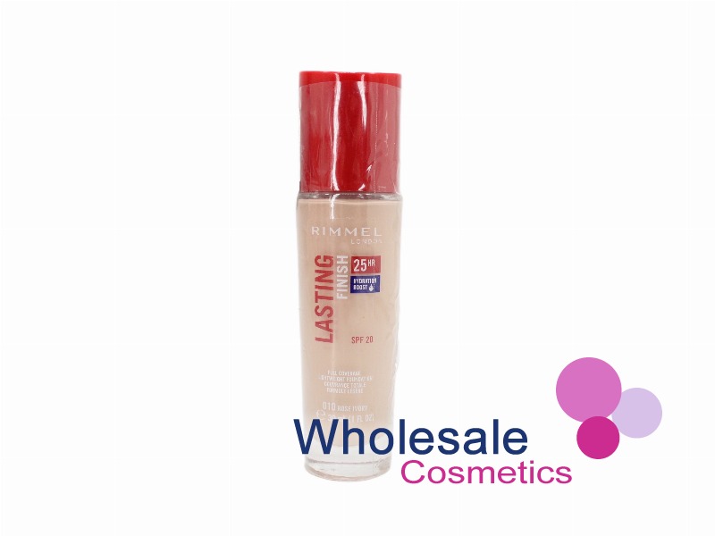 6 x Rimmel Lasting Finish 25Hr Foundation With Comfort Serum - 010 ROSE IVORY