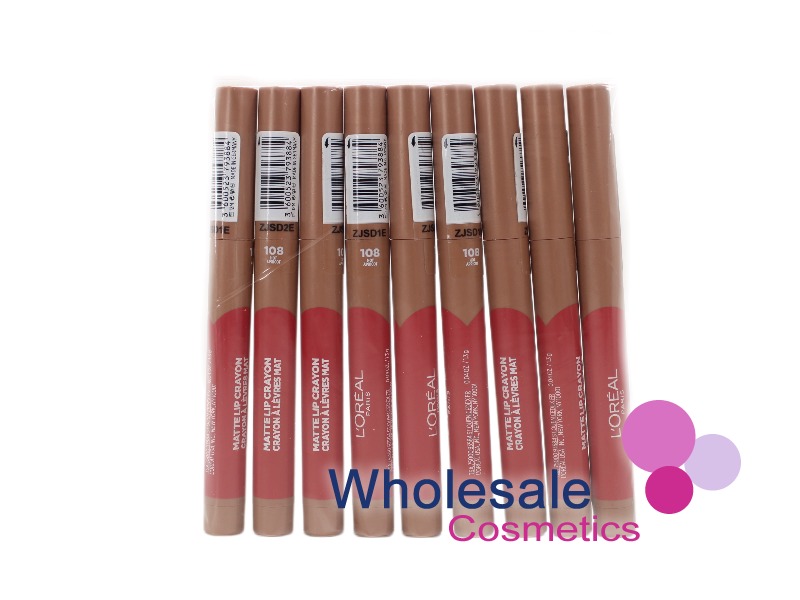 9 x L'Oreal Paris Infallible Matte Lip Crayon - 108 HOT APRICOT