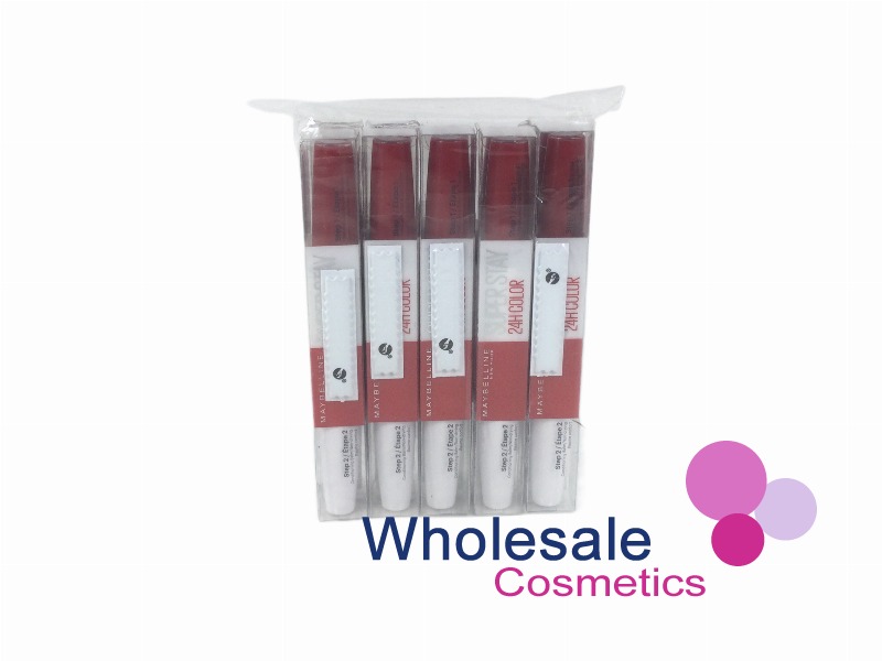 10 x Maybelline Superstay 24HR Lip Color & Balm - 573 ETERNAL CHERRY