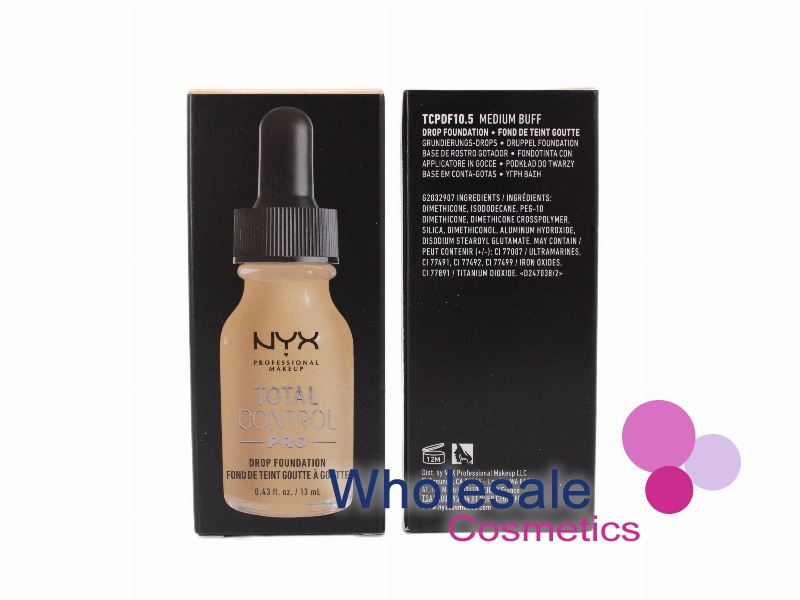 6 x NYX Total Control Drop Pro Foundation - 10.5 MEDIUM BUFF
