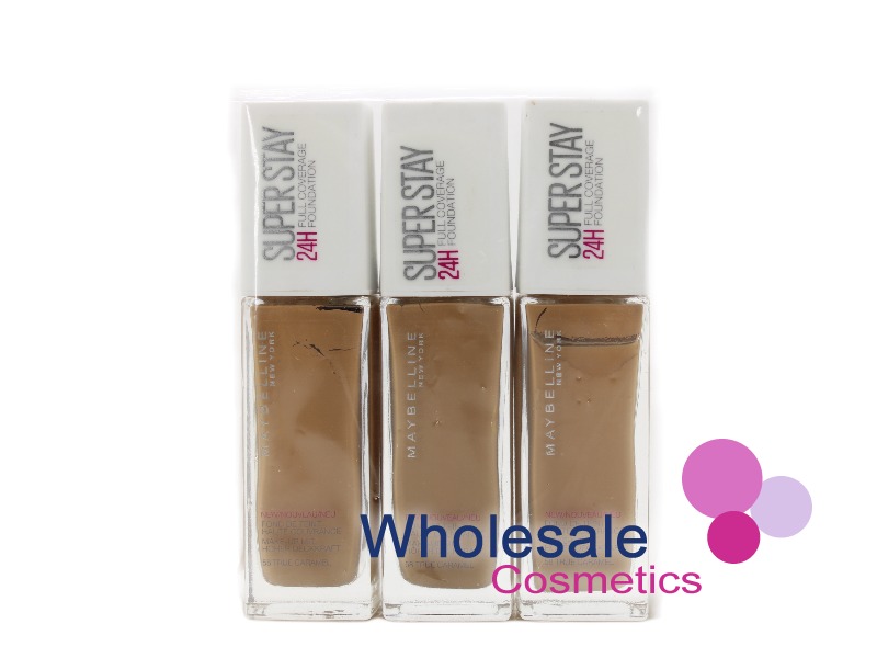 6 x Maybelline SuperStay 24Hr Full Coverage Foundation - 58 TRUE CARAMEL