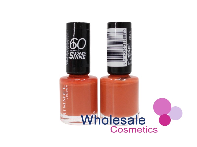 9 x Rimmel 60 Seconds Super Shine Nail Polish - 411 A LIL CHEEKY