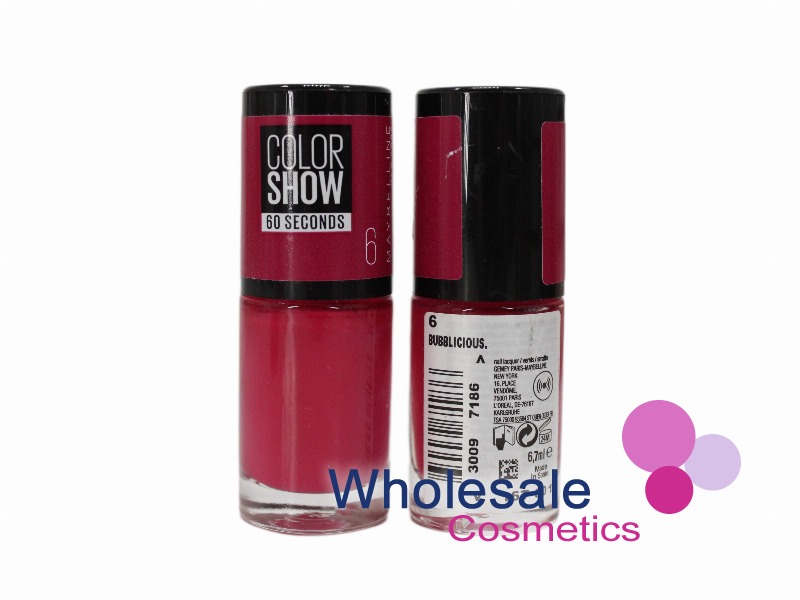8 x Maybelline Colorshow 60 Seconds Nail Polish - 6 BUBBLICIOUS