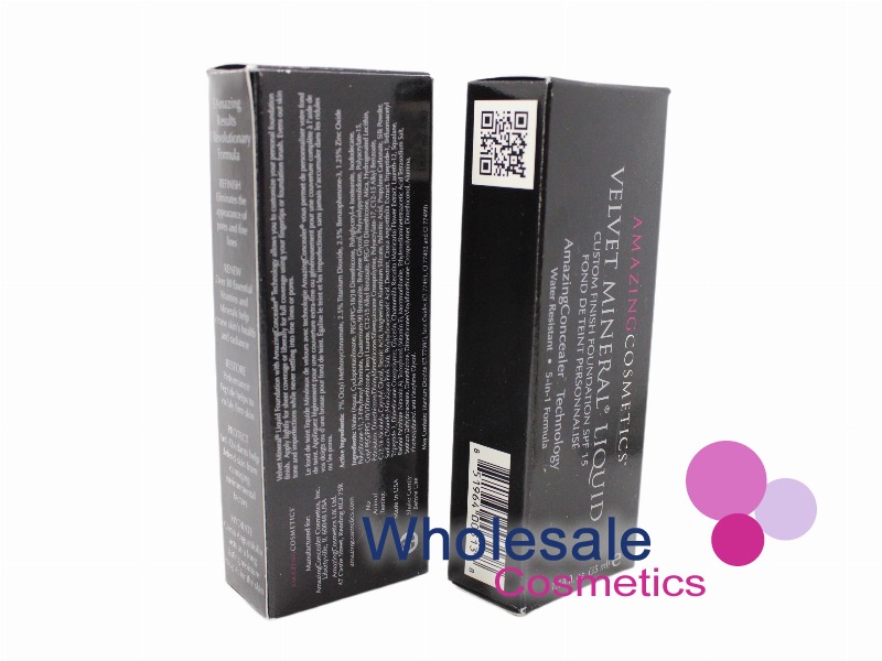 5 x Amazing Cosmetics Velvet Mineral Custom Finish Foundation - TAN