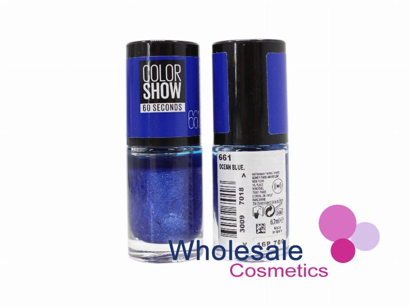 8 x Maybelline Colorshow 60 Seconds Nail Polish - 661 OCEAN BLUE