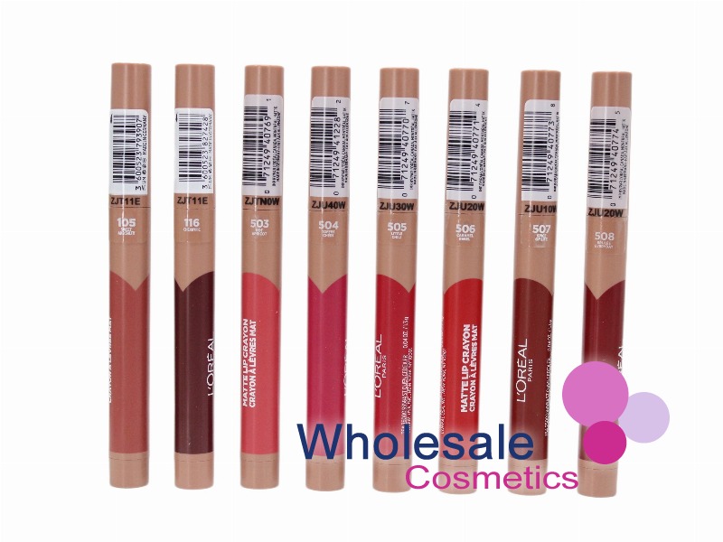 18 x L'Oreal Paris Infallible Matte Lip Crayon - ASSORTED