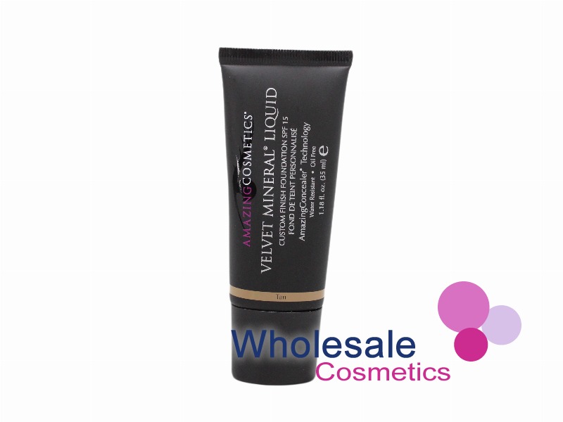 5 x Amazing Cosmetics Velvet Mineral Custom Finish Foundation - TAN